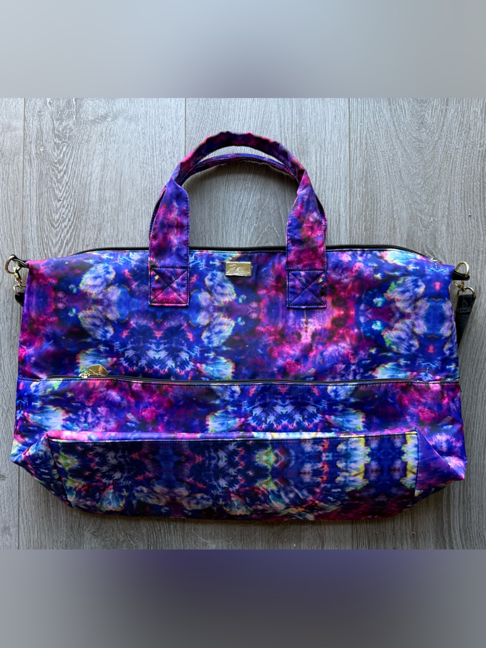 Luv Betsey by Betsey Johnson Large Tie Dye Rainbow Tote Bag